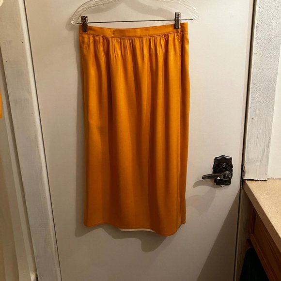 christune forti skirt suit size 14 orange and cream - Picture 8 of 13